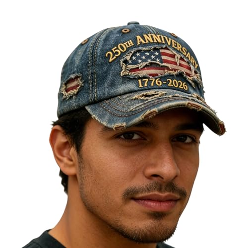 Casquette Américaine,Style Vintage Historique | Réglable Avec Design Brodé - Pour Les Trajets Quotidiens, Les Achats, Les Activités Sportives, Les...