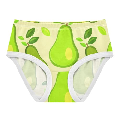 Girls Underwear Toddler 2t Cotton Little Girl Panties Fun Print Kids Briefs Undies Green Pears Leaves Fruits