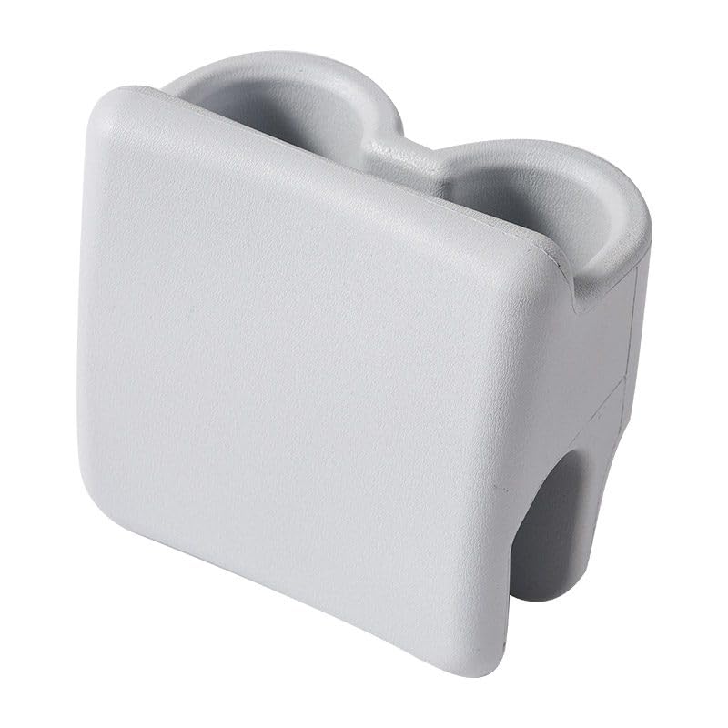 MSPA B0304063 Lot de 2 porte-gobelets et appui-tête 2 en 1 Gris clair