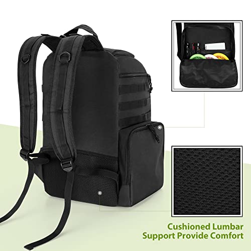 Dsleaf Disc Golf Bag With 24-26 Discs Capacity, Disc Golf Backpack With Two Sidewall Supports And Molle Webbing For Beginner, Hobbyist, Adults And Teenagers #TOP3