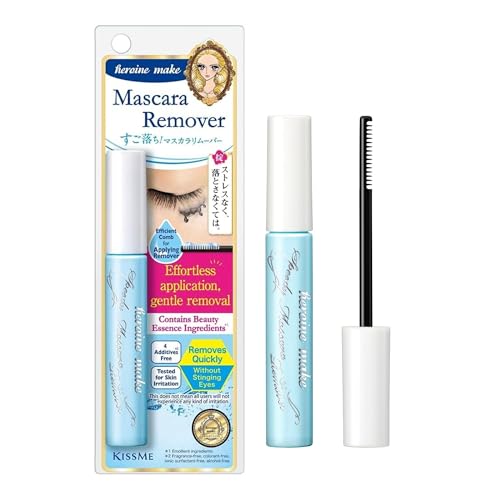 Heroine Make by KissMe Mascara Remover | Waterproof Makeup Remover Wand | Gentle Eye Makeup Solution for Sensitive Eyes | Travel Size for Waterproof Makeup | Made in Japan