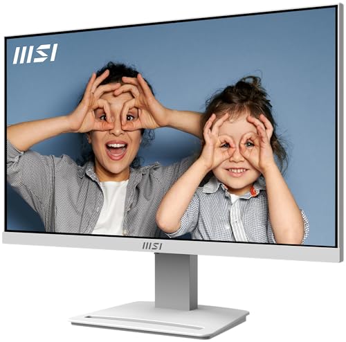 Image of MSI PRO MP253W 24.5-inch IPS 1920 x 1080 (FHD) Computer Monitor, 100Hz, Adaptive-Synch, HDMI, VGA Port, VESA Mountable, Tilt, Speaker, 1ms, White