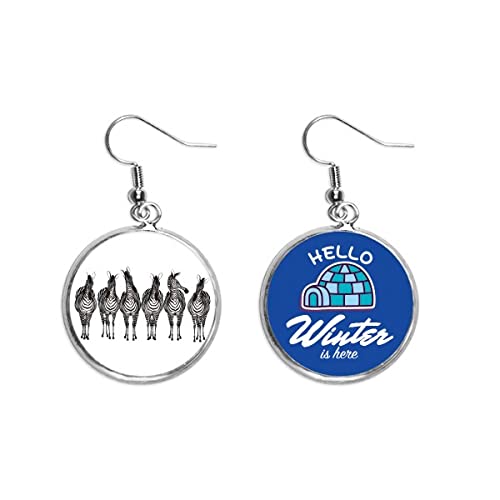 Pendientes de cebra largos joyería de moda animal print y colgantes estilo gota de hielo