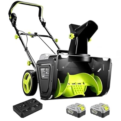 Cordless Snow Blower: DEKOPRO 40V|20-Inch Cordless Snow Thrower, Electric Snow Removal with Adjustable Chute, LED Light, Electric Snow Blower with 25ft Throw Distance