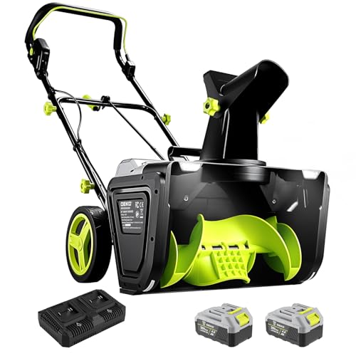 Cordless Snow Blower: DEKOPRO 40V|20-Inch Cordless Snow Thrower, Electric Snow Removal with Adjustable Chute, LED Light, Electric Snow Blower with 25ft Throw Distance