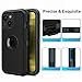Jiunai for iPhone 15 Case, Heavy Duty Drop Protection Screenless Dual Layer Shockproof Rugged Tough Bumper Dust Proof Phone Case Compatible with iPhone 15 6.1 inches 2023 Released - Black