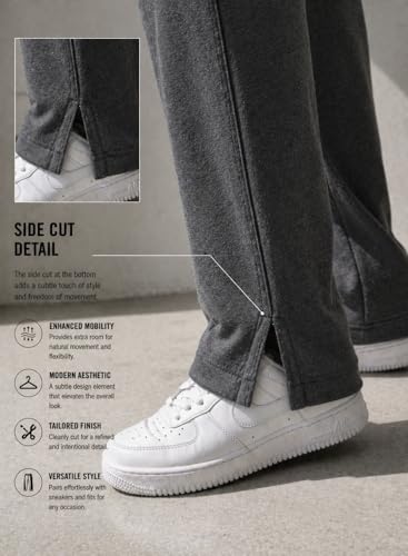 Image of ENDEAVOUR WEAR Men's Baggy Oversized Track Pants | Premium Cotton Rich Fabric | Straight Loose Fit Non-Cuffed | Gym, Streetwear & Casual Comfort Track Pants Lounge Pants