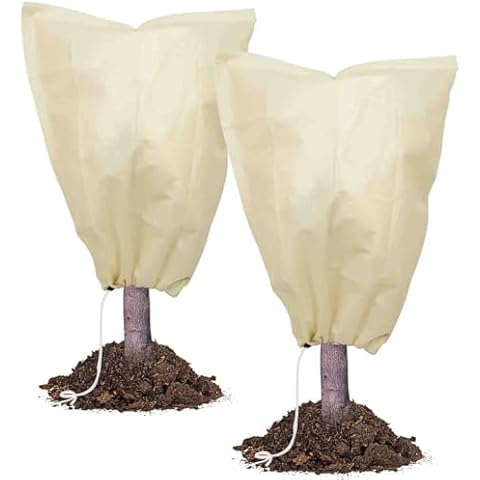 TCBWFY 40x32inch Plant Covers Freeze Protection,2 Pack Breathable Plant Blanket for Outdoor Indoor Plants,Thickened Frost Cloth Plant Cover for Winter with Drawstring,Adjustable Easy Observe,Reusable Cover