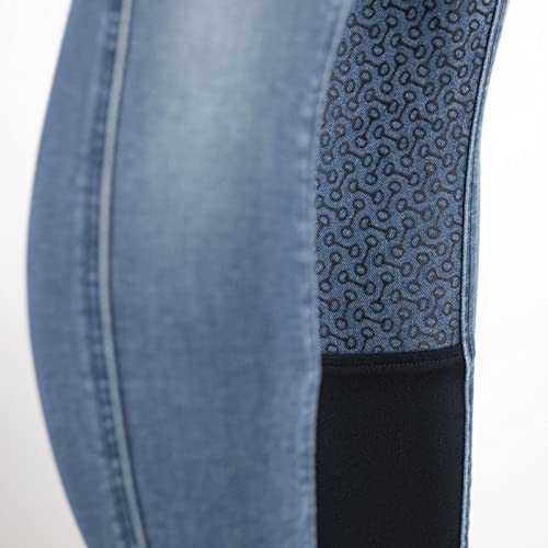 Horze 121154 Kaia Womens Denim Horse Riding Pants | High Waist Silicone Full Seat Breeches thumb #5