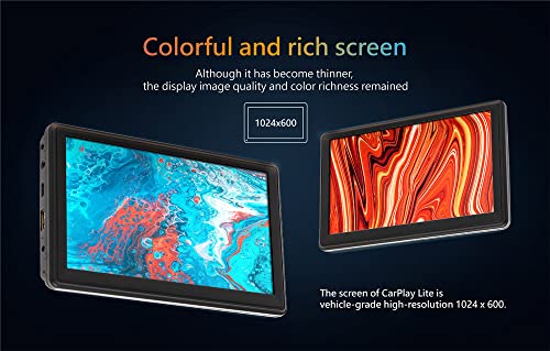 CORAL-VISION-Wireless-Lite-A-CarPlay-Dashboard-Console-Economic-Slim-Light-Version–Complete-Wireless-Apple-CarPlayMirrorlink-Android-AutoMirrorlink-Including-10M-720P-Backup-Camera