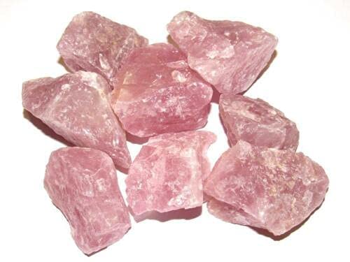 Różowy kwarc surowy szorstki kamień kawałek skała naturalna róża kamień szlachetny do uzdrawiania medytacji Reiki korekta Vastu i dekoracja domu (1 kg) -B0CP7Y6F-01