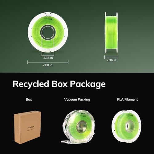 Image of AMOLEN 3D PLA Printer Filament, 1.75mm Glow in The Dark Shiny Firefly Green PLA Filament for 3D Printing, Best with UV lamps, 1kg Spool (2.2lbs), Dimensional Accuracy + /- 0.02 mm, Fit Most 3D Printers