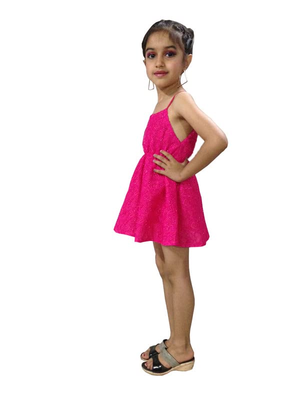 Aglare Cotton Blended froks for Baby Girl Frock for Girls,Frocks for Kid,Frocks.Magenta 14 Purple 2