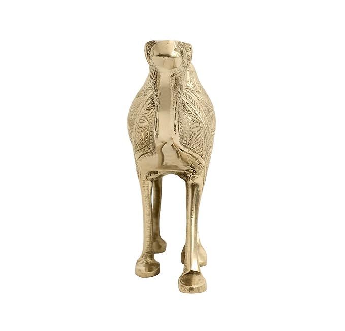Image of Designer Brass Camel Idol | Authentic Vastu Remedy for Business Growth, Persistence & Travel Luck | Handcrafted Brass Showpiece