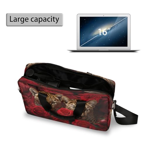 Maletín para laptop unisex 15.6-16 pulgadas rojo con estampado miniatura 5