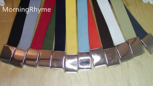 Belts Men Women Cotton Canvas Military Tactical Quick Release Plus Size Belt with Alloy Buckle, 2 Pack4