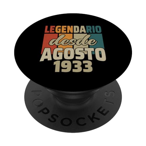 Legendario Desde Agosto 1933 - Cumpleaños 91 Años PopSockets PopGrip Intercambiable