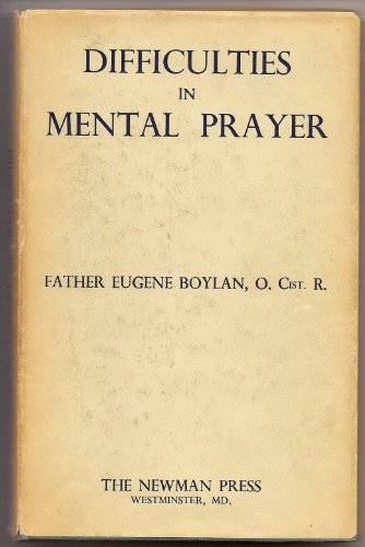Difficulties in mental prayer B0007H9VUQ Book Cover