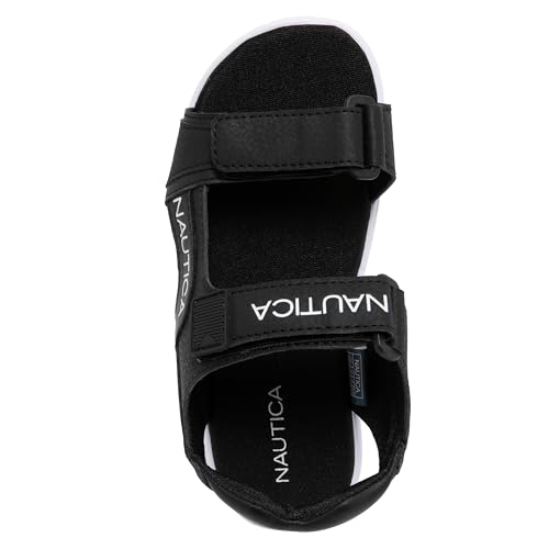 Image of Nautica Toddler Boys Sport Sandals - Lightweight Athletic Open-Toe Summer Shoes with Dual Adjustable Hook and Loop Straps for Outdoor Play, Beach, and Water