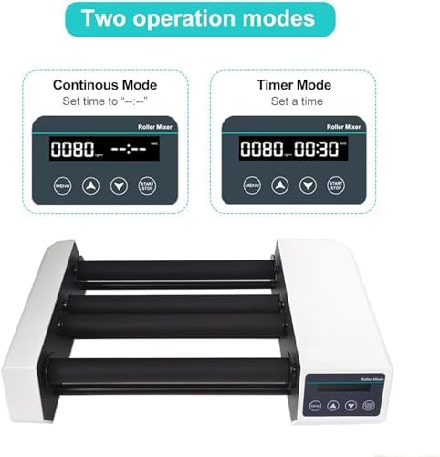 Digital Laboratory Roller Agitator, Adjustable Speed 20-80 RPM Reagent Bottle Shaker, 4 Roller Mixer for Chemical & Biological Lab Use, Enhanced Performance & Stability