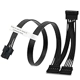COMeap SATA Power Cable for Corsair PSUs, 6 Pin to 3X 15 Pin SATA Hard Drive Power Adapter Splitter for BTC Mining Riser Card 20-in(50cm)