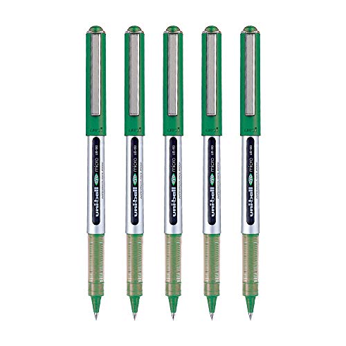 uni-ball Eye UB150 Roller Pen (Green Ink, Pack of 5)