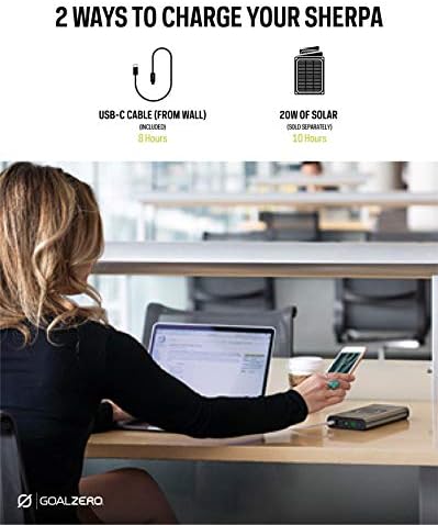 Goal Zero 100 PD Powerbank 100 Wh 6400 MAh Powerful Flightsafe Compact USB-C PD AC Wireless Charge Pad Go Pro 17 Recharges Phone 10 Recharges Tablet 4 X Recharges Laptop 2 X Recharges