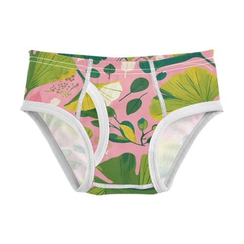 KLL Hand Painted Ginkgo Leaves Toddler Boy Soft Athletic Underwear Breathable Undies
