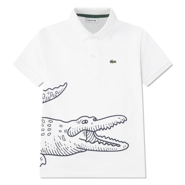 Polo Lacoste Kids en petit piqué de coton uni pour enfant de 7 ans