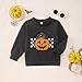 KEKEMI Halloween Sweatshirt for Toddler Boys Pumpkin Dude Sweatshirts Spooky Season Outfit Retro Long Sleeve Shirt Fall Tops(Black,18-24Months)