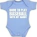 Produktbild Babyprem Baby Body Strampler 'Born to Play Baseball with My Daddy' Kleidung BLAU 62-68cm