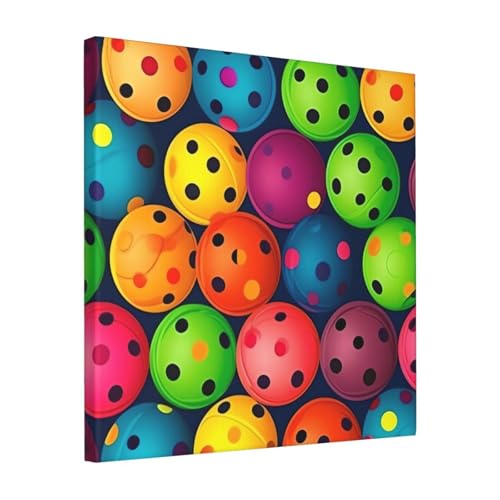 Toile thématique boules de pickleball cadeau idéal de décoration pour salle de bain et bureau