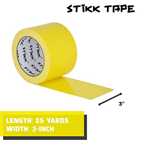 Image of STIKK Duct Tape - Yellow Duck Tape - 3 inch x 25 Yards - Heavy Duty Tape for Repairs, Household Projects - for Commercial HVAC and Construction - Effective Heavy Duty Waterproof Duct Tape