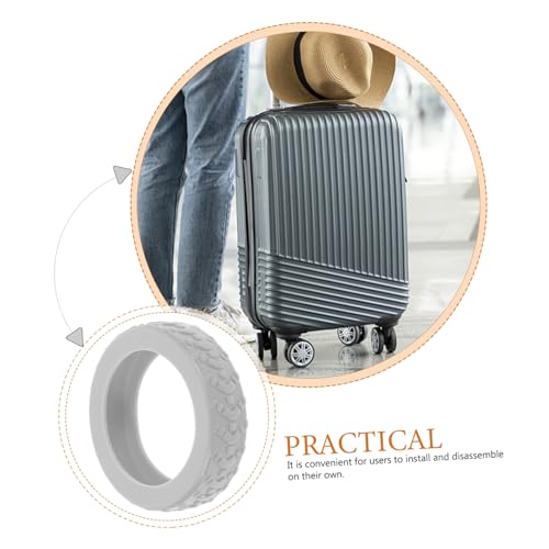 8pcs Luggage Wheel Protectors Silicone Covers for Suitcase Wheels Easy to Install Quiet Rolling and Wear-Resistant Pads for Enhanced Movement and4