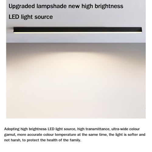 Lámpara de techo LED rectangular de 120cm en color negro con mando a distancia 5