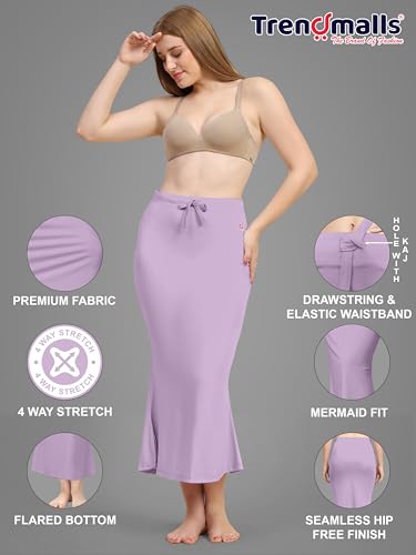 Image of TRENDMALLS Women's Polyester Spandex Saree Shapewear Petticoat for Women, Cotton Blended,Petticoat,Skirts for Women,Shape Wear Dress for Saree Shaper