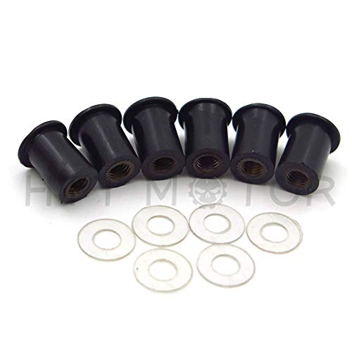 SMT-MOTO Motorcycle Universal Chrome Motorcycle Spike Bolts for Windscreen Fairings License Plate