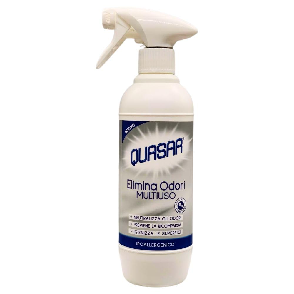 Elima Odori Multiuso, Neutralizza, Previene e Igienizza le Superfici, Ipoallergenico, Confezione da 500ml (4 Unità)