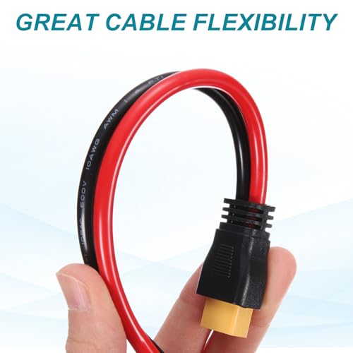 Rallonge XT60 600 VDC haute isolation 10 AWG pour batterie RC FPV
