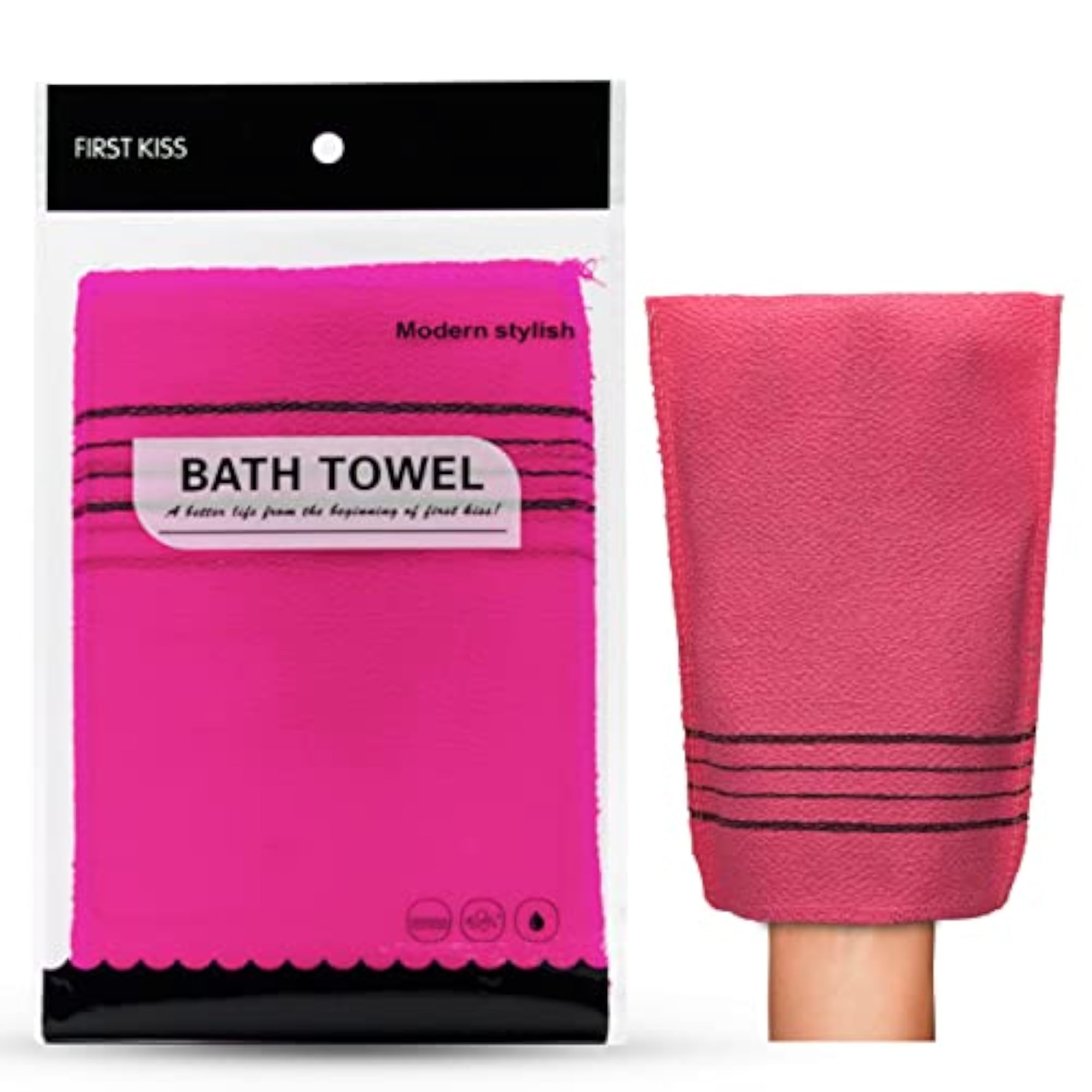 Korean Beauty Exfoliating Bath Scrub Gloves, 2 Pcs