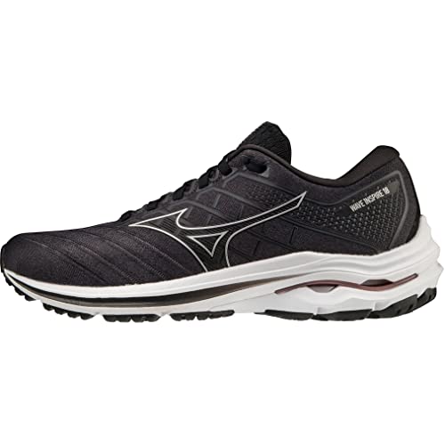 Mizuno Wave Inspire 18 - Scarpe da Corsa da Donna, Nero Argento Ebano, 40.5 EU