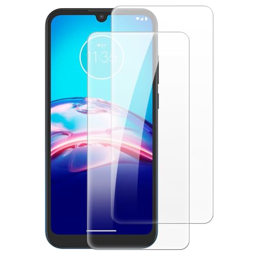 Shantime [2 piezas Protector Pantalla Cristal Templado Compatible con Motorola Moto E6i (6.1 pulgadas), HD Claro Antirrayas Sin Burbujas
