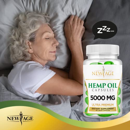 Hemp Oil Capsules Pills - 2 Pack - 5000 Hemp Oil Capsules - Made In The Usa - Maximum Value - Rich In Omega 3,6,& 9 #TOP2