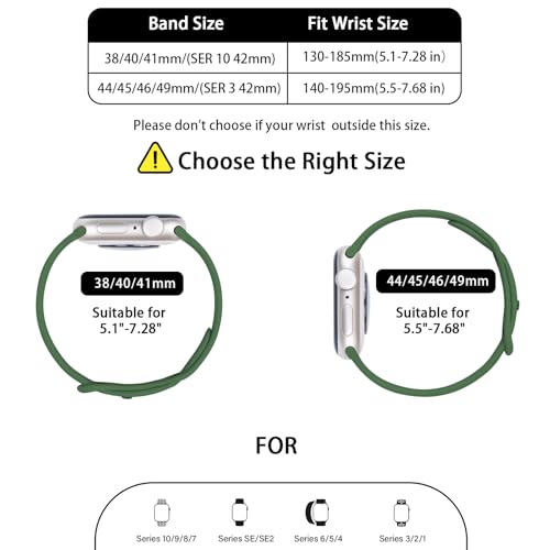 Image of Thin Silicone Band Compatible with Apple Watch 41mm 38mm 40mm 46mm 45mm 42mm 44mm, Slim Narrow Replacement Sport Strap Wristband for iWatch Series 11 10 9 8 7 6 5 4 SE Ultra 3 2 1 Women Men