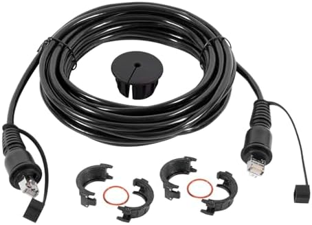 20 Foot Marine Network Cable for Garmin GPSMAP, Fish Finder, Radar, GMR, GMS 10 - RJ45 Male to Male Ethernet Cable for Garmin Navigation, ECHOMAP UHD/Ultra, GCV, GSD, and More Replace for 010-10551-00