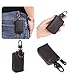 EXKOKORO Leather Car Key Case Holder Auto Key Chain Protector Cover Zipper Bag Remote Key Fob for Car(Brown)