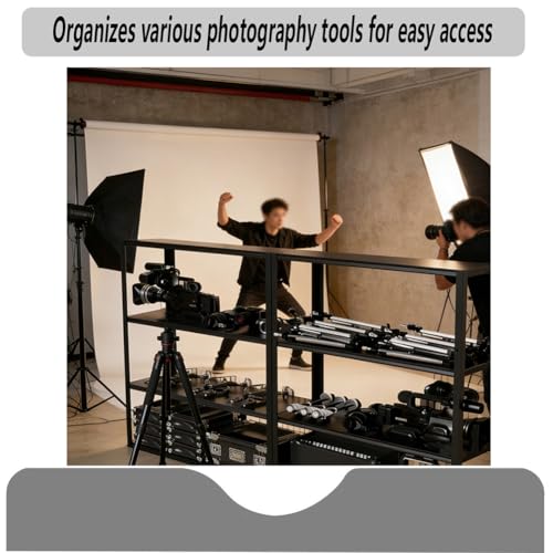 Étagère de rangement multi-niveaux pour appareils photo et objectifs