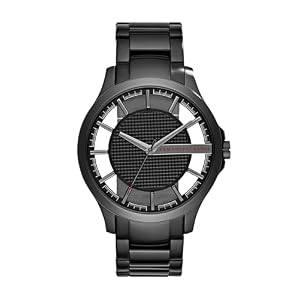 Armani Exchange Three-Hand Black Stainless Steel Watch AX2189