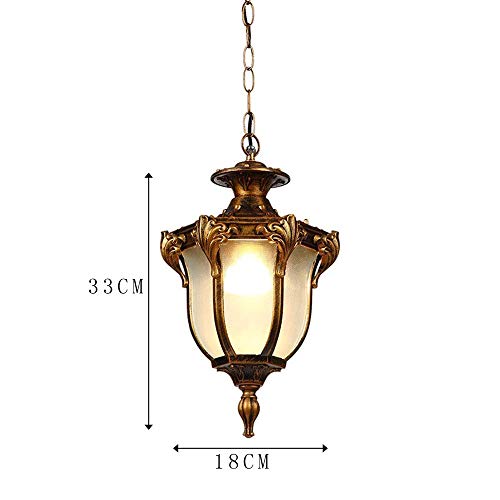 Hanging light étanche E27 et lanterne de balcon suspendue antique