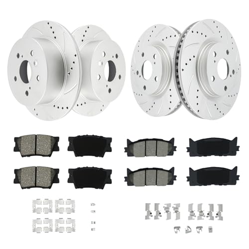 Geomet Drilled Slotted Brake Kit for Camry